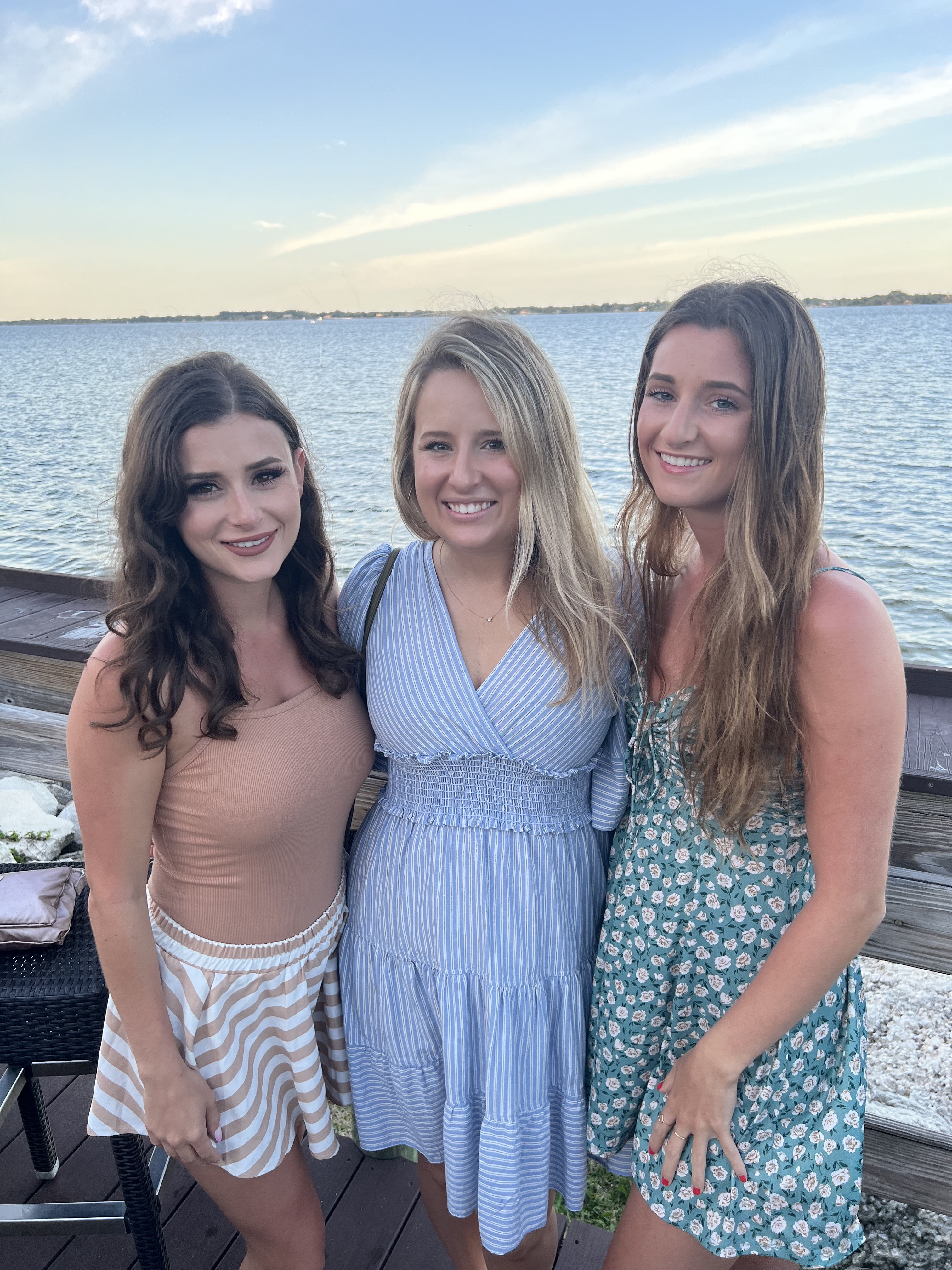 My two sisters and I at the river